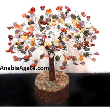 Multi Color 300 Gemstone Chips Tree - Decorative Crystal Tree