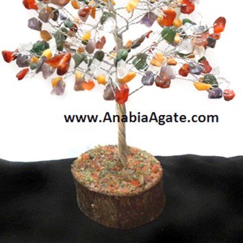 Multi-Color Double Wired 300 Gemstone Chips Tree