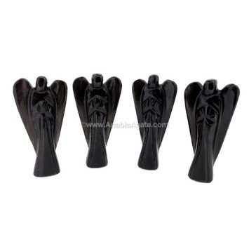 Black Obsidian 3 Inch Angel Figurine