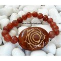 Orange Aventurine Svadhisthana Engraved Bracelet - Balance Your Sacral Chakra