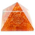 Orange Aventurine Dyed Orgone Pyramid - Crystal Energy Healing