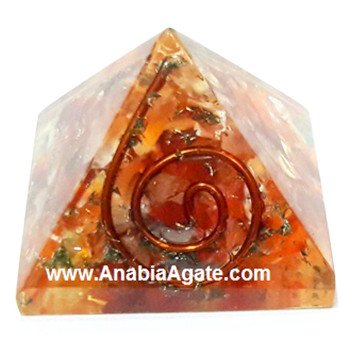 Orange Aventurine Orgone Baby Pyramid - Enhance Energy and Focus