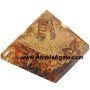 Orange Aventurine Orgone Pyramid with Crystal Point - Energy Balancing and Harmonizing