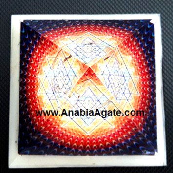 Orgone Chakra Flower Of Life Pyramid with Crystal Quartz Ball - Energize Your Space