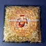 Orgone Copper Pyramid with Flower of Life Symbol - Energy Healing & Meditation