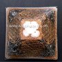 Orgone Flower Of Life Symbols Pyramid With Snow Quartz Tumble