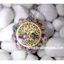 Orgone Flower Shaped Pendant With Metal Tree Of Life | Energy Healing Necklace