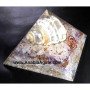 Orgone Mix Gemstone Pyramid with Shell - Energy Healing and Home Décor Accessory