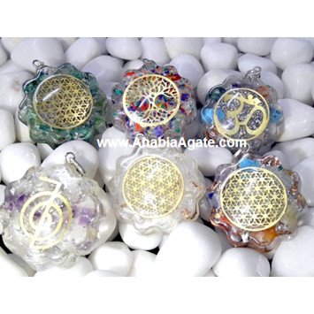 Orgone Pendants with Metal Symbols - Enhance Your Energy Field