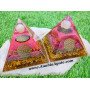 Flower of Life Orgone Pyramid with Rose Quartz Ball