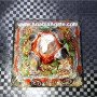 Orgone Pyramid with Big Ruby Chips, Crystal Point & Copper Coils - Energy Healing and EMF Protection