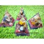 Orgone Pyramid with Tumble Stones - Energy Healing & EMF Protection