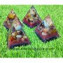 Orgone Pyramid with Tumble Stones - Energy Healing & EMF Protection