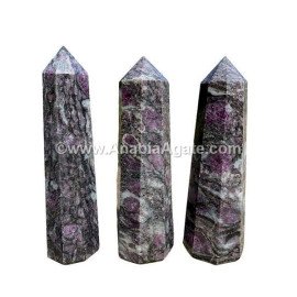 Astrophyllite and Garnet Obelisk - Unique Crystal Décor