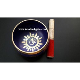 Tibetan Crown Chakra Singing Bowl with Leather Stick - 5 Inch