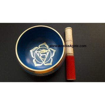 Tibetan Throat Chakra Singing Bowl with Leather Stick