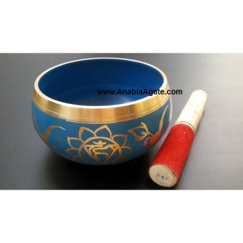 Tibetan Throat Chakra Singing Bowl with Leather Stick