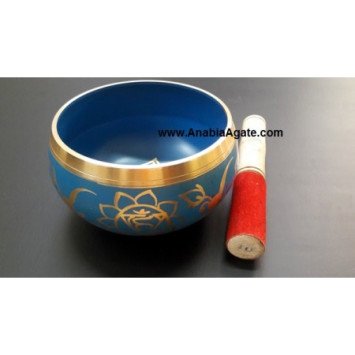 Tibetan Throat Chakra Singing Bowl with Leather Stick