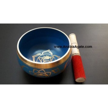 Tibetan Throat Chakra Singing Bowl with Leather Stick