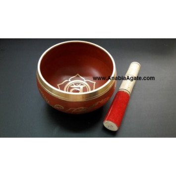 Tibetan Sacral Chakra Singing Bowl with Leather Stick