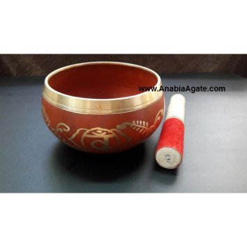 Tibetan Sacral Chakra Singing Bowl with Leather Stick