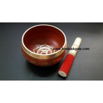 Tibetan Sacral Chakra Singing Bowl with Leather Stick