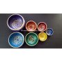 Tibetan Chakra Singing Bowl Set with Leather Sticks - Meditative Sound Healing