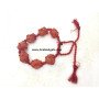 Red Carnelian Netted Tumble Bracelet - Handcrafted Gemstone Jewelry