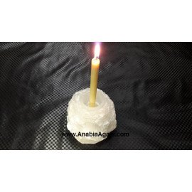 Rough Selenite Candle Holder - Unique Home Decor Piece