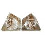 Crystal Quartz Usui Engraved Pyramid for Healing and Meditation