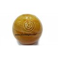 Yellow Aventurine Usui Engraved Reiki Sphere - Energize Your Space