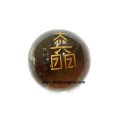 Smoky Quartz Usui Engraved Sphere - Beautiful Crystal Healing Tool