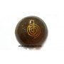 Smoky Quartz Usui Engraved Sphere - Beautiful Crystal Healing Tool