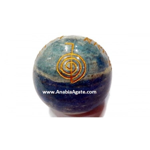 Lapis Lazuli Usui Engraved Balls - Exquisite Metaphysical Creations