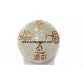 Crystal Quartz Usui Engraved Reiki Sphere - Healing Energy and Spiritual Balance