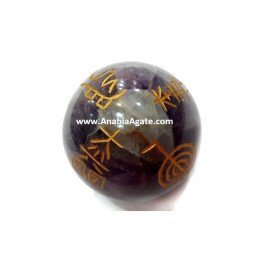 Amethyst Engraved Usui Reiki Sphere