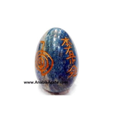 Lapis Lazuli Engraved USUI Eggs - Genuine Healing Crystals