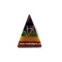 Bonded Seven Chakra Stone Pyramid with Engraved 5 Elements