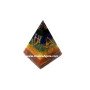 Bonded Seven Chakra Stone Pyramid with Engraved 5 Elements