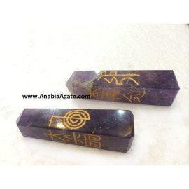 Amethyst Reiki Engraved Tower