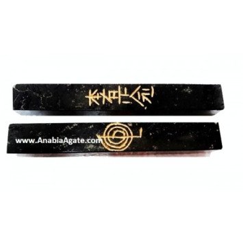 Black Jasper Reiki Engraved Cuboid