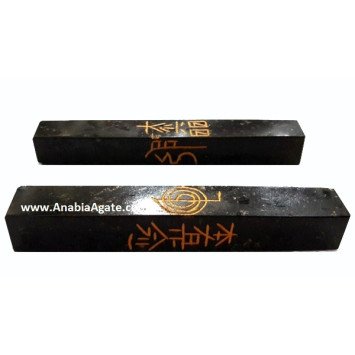 Black Jasper Reiki Engraved Cuboid