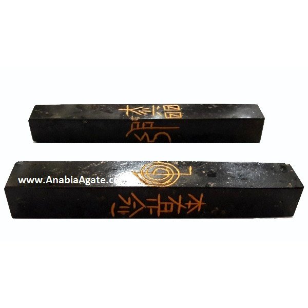 Black Jasper Reiki Engraved Cuboid