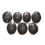 Black Jasper Sanskrit Engraved Palmstone Set