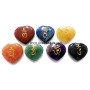 Chakra Sanskrit Engraved Heart Set - Balance Your Energy Centers