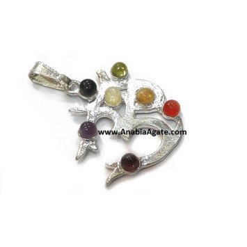 Chakra OM Metal Pendant - Balancing Energy Jewelry