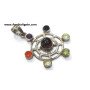 Web Chakra Metal Pendant - Handcrafted Spiritual Jewelry