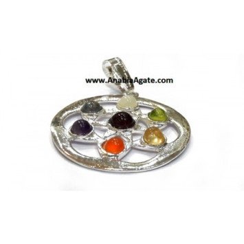 Chakra Star Flower Cut Pendant - Unique Energy Healing Jewelry