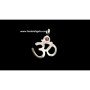 OM Metal Pendant with Garnet - Handcrafted Spiritual Jewelry