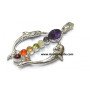 Dolphins Chakra Metal Pendant - Energize Your Style
